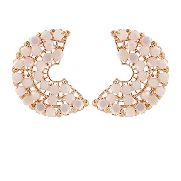 Beaded Glass Open Hoops - Picture 2 of 2